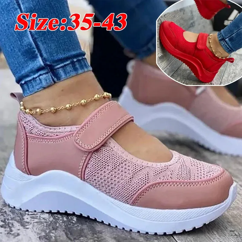 Ashore Shop Women Casual Shoes Sneakers Women Shoes Breathable Mesh Platform