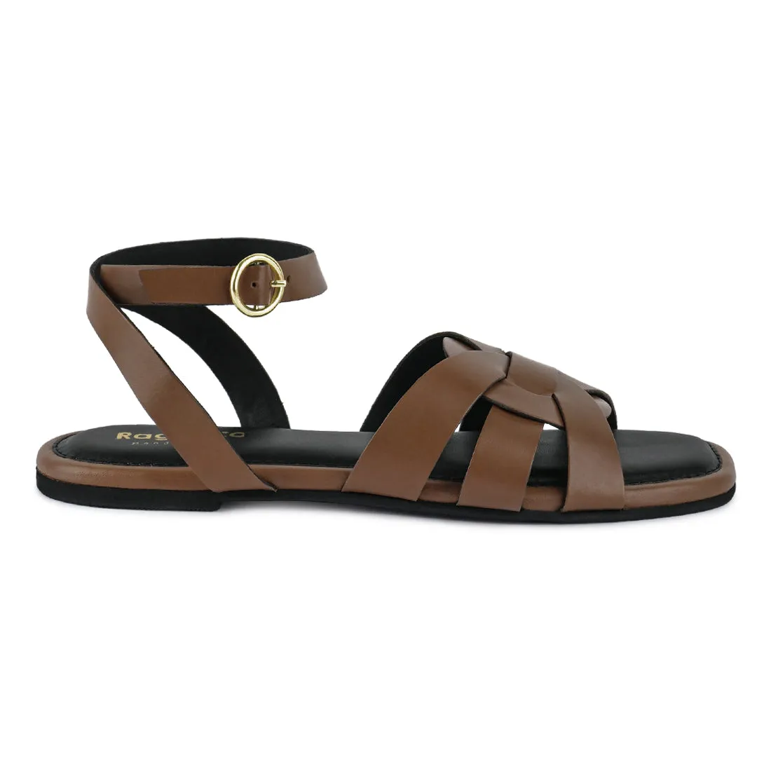 ASHTON Flat Ankle Strap Sandals