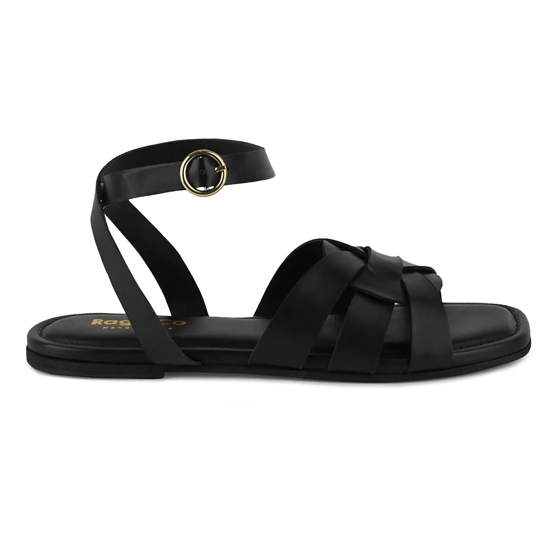 ASHTON Flat Ankle Strap Sandals