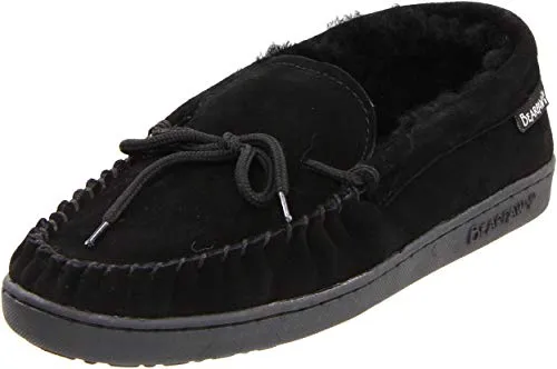 Bearpaw Men's Moc II Slip-On Black Suede Fur Lined Loafer