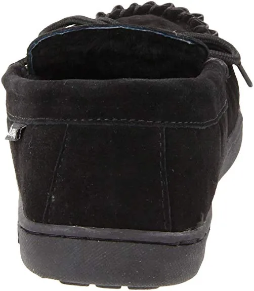 Bearpaw Men's Moc II Slip-On Black Suede Fur Lined Loafer