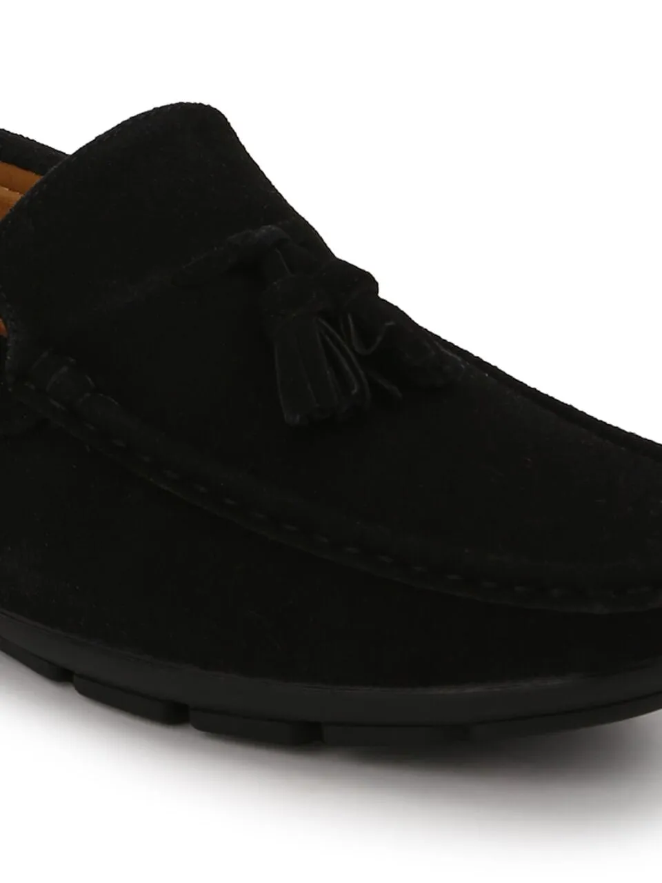 Black Suede Tassel Loafers