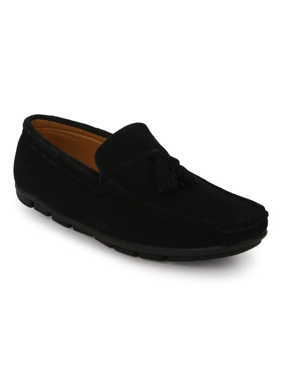 Black Suede Tassel Loafers