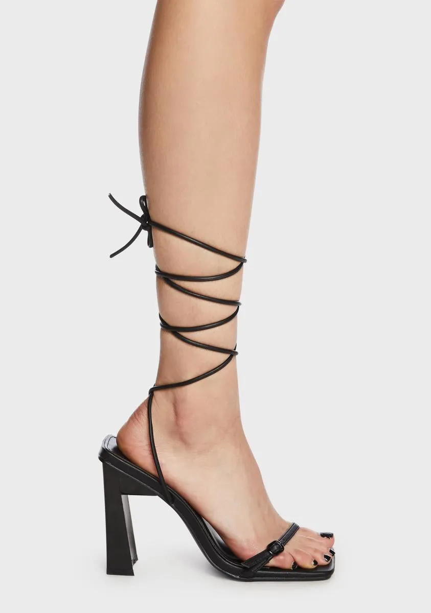 Cleo Square Toe Strappy Heels