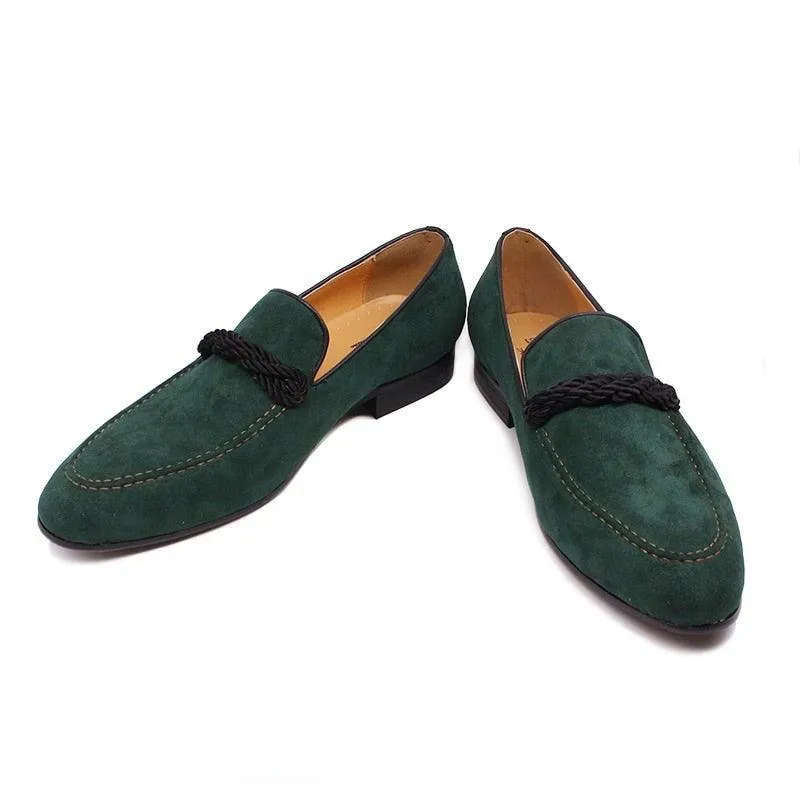 DW Men's Luxury Suede Green Loafers