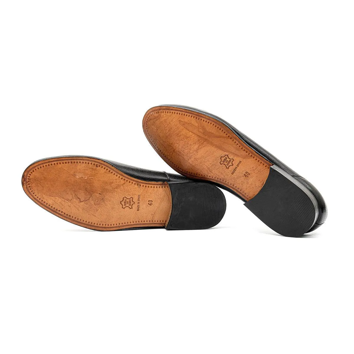 El Corte Ingles Slipon Loafers Leather Black Colour For Women