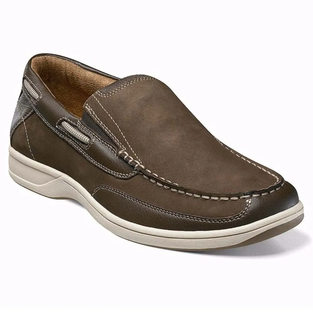 Florsheim Lakeside Brown Moc Toe Slip On Shoes