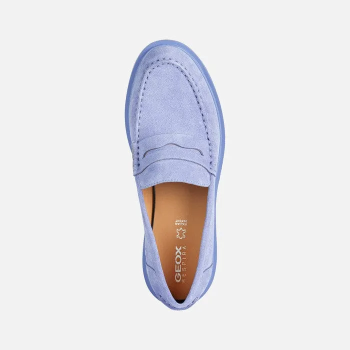 Geox Women's Spherica Suede Loafers- Violet