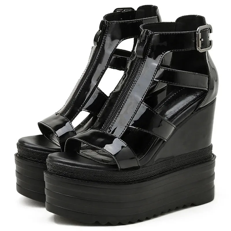 Joskaa 2024 New Platform Chunky Heels Sandals