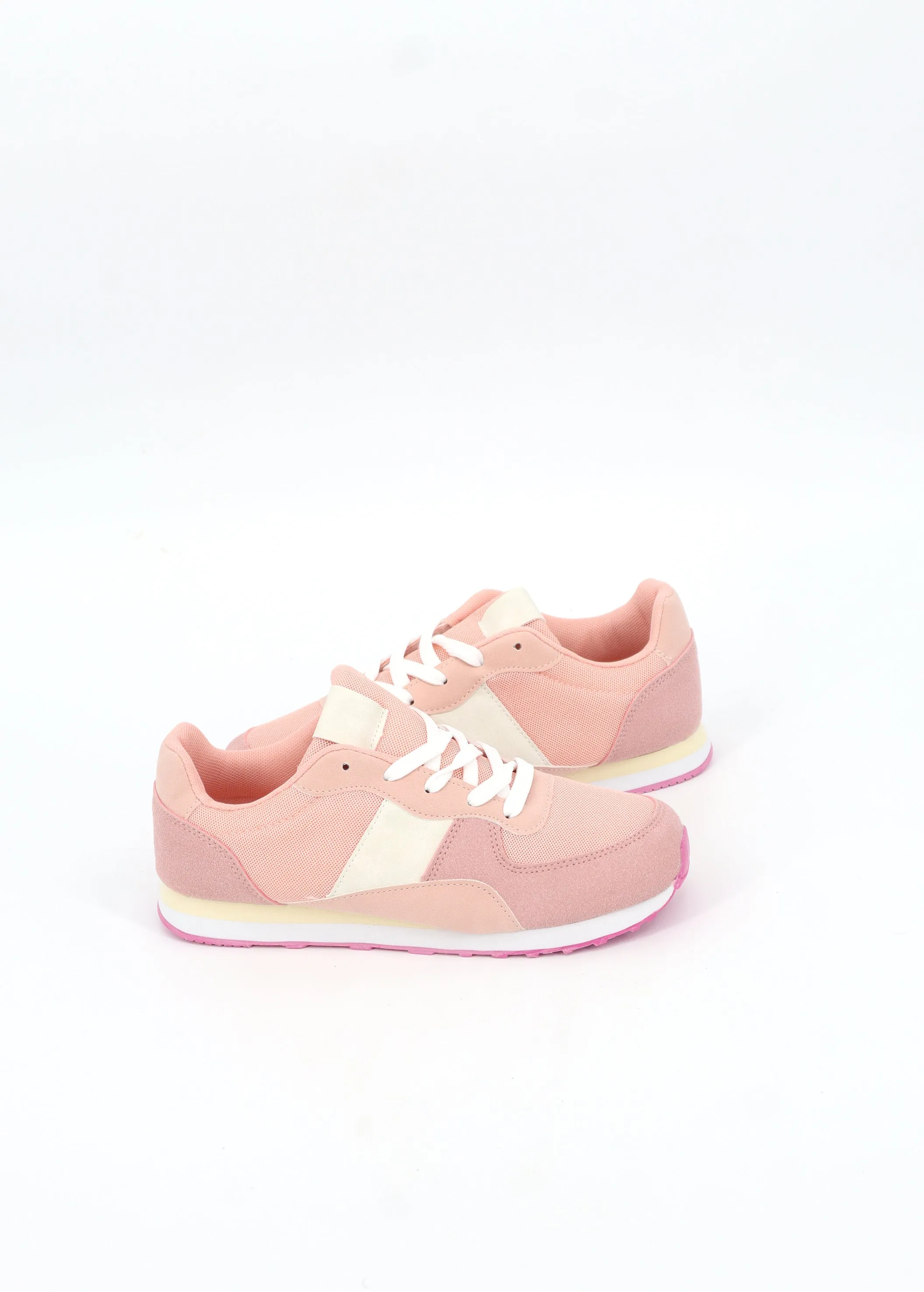 Kids Girl's Textured Sneakers,Light Pink