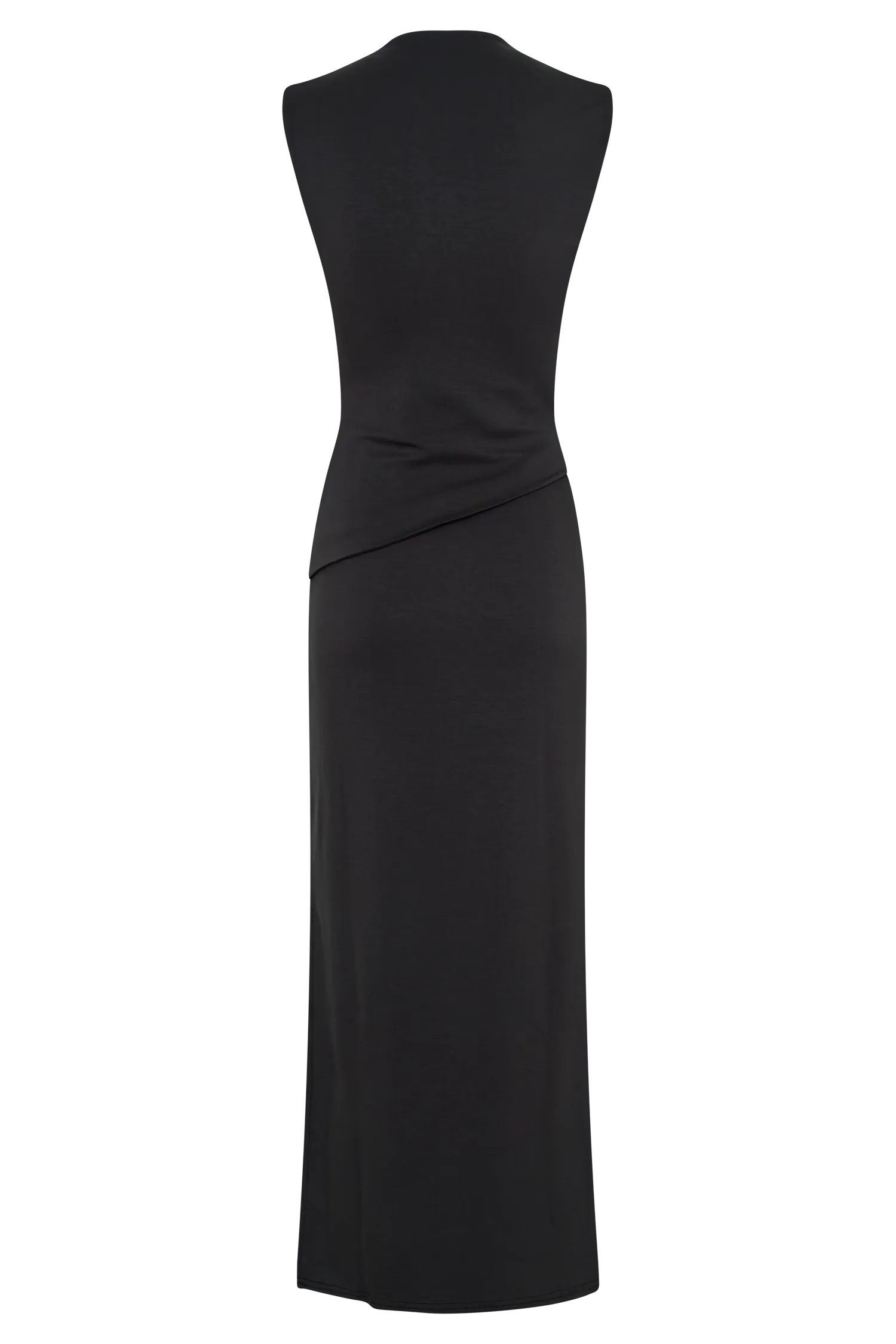 Lorelei Crepe Twist Midi Dress - Dark Charcoal