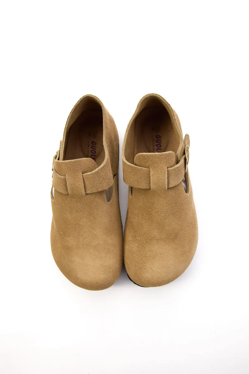 MAIBULUN | Seashore Suede Clog Loafer - Tan