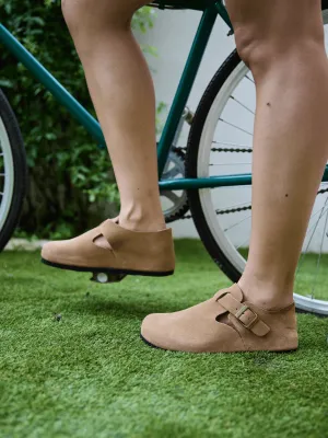 MAIBULUN | Seashore Suede Clog Loafer - Tan