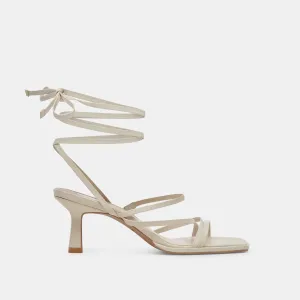 MALABO HEELS IVORY LEATHER