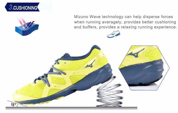 MIZUNO Men PRIMA BEAT Mesh Breathable Light Weight Cushioning Jogging Running Shoes Sneakers Sport Shoes