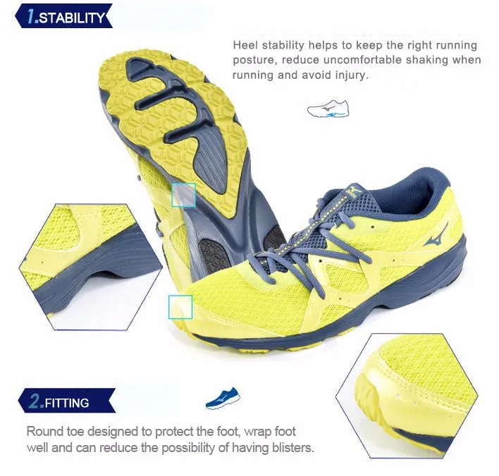 MIZUNO Men PRIMA BEAT Mesh Breathable Light Weight Cushioning Jogging Running Shoes Sneakers Sport Shoes