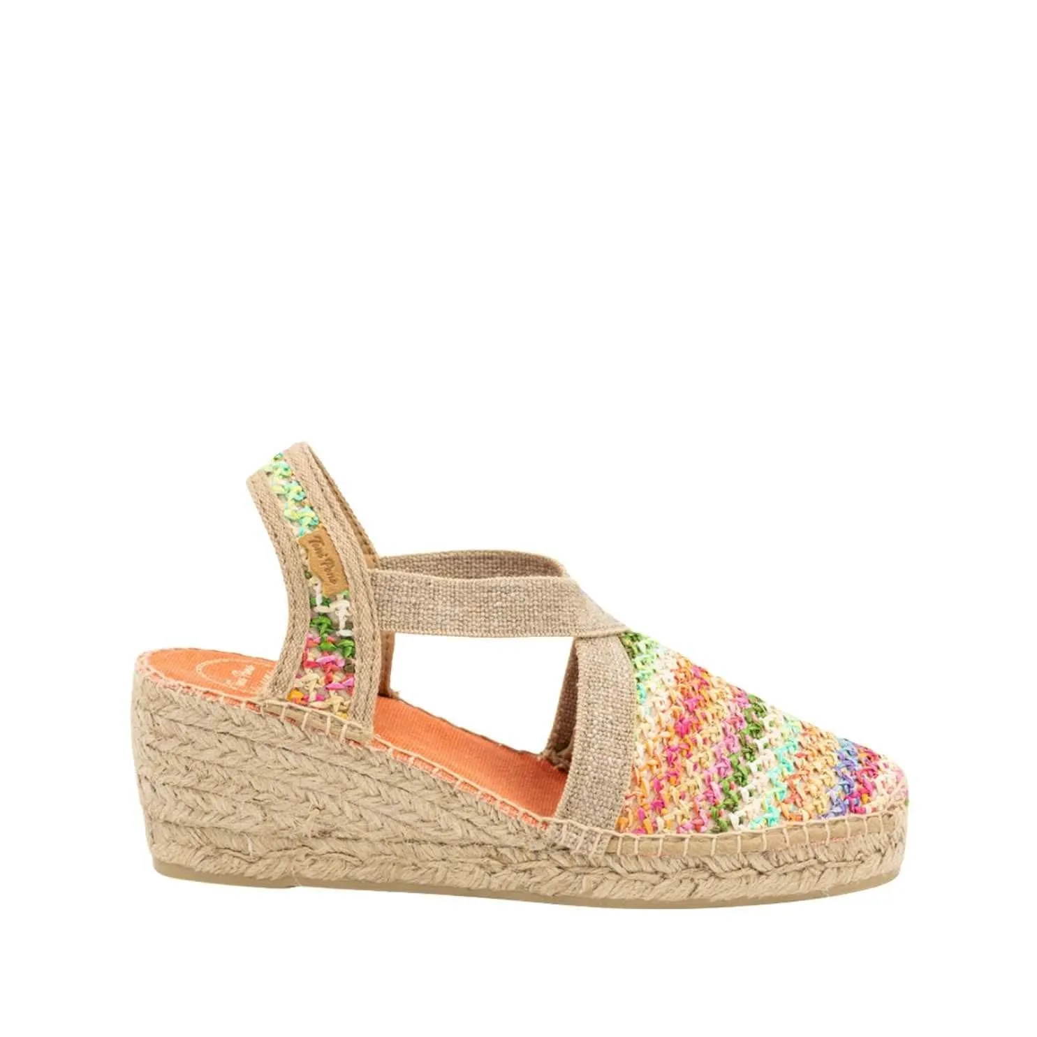 Multicolor Cotton Blend Wedges For Women - Terra-NZ