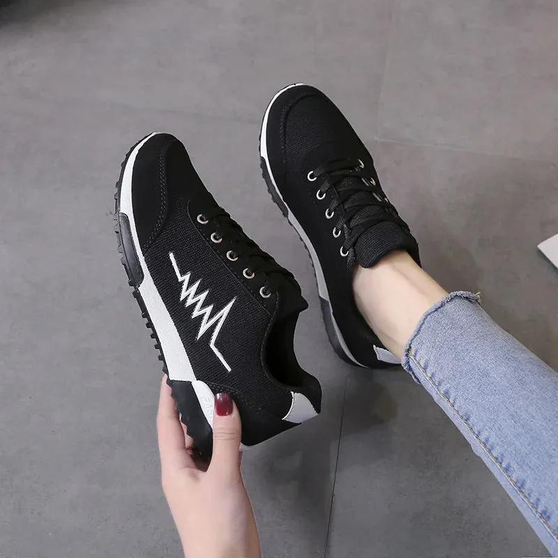 New Sneakers Women's Sports | 2022 Spring Fashion Lace-Up Casual Running Shoes | Vibrant Mixed Colors