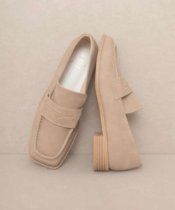 OASIS SOCIETY June - Square Toe Penny Loafers