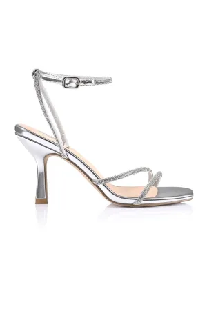 Pepper Strappy Heels Silver