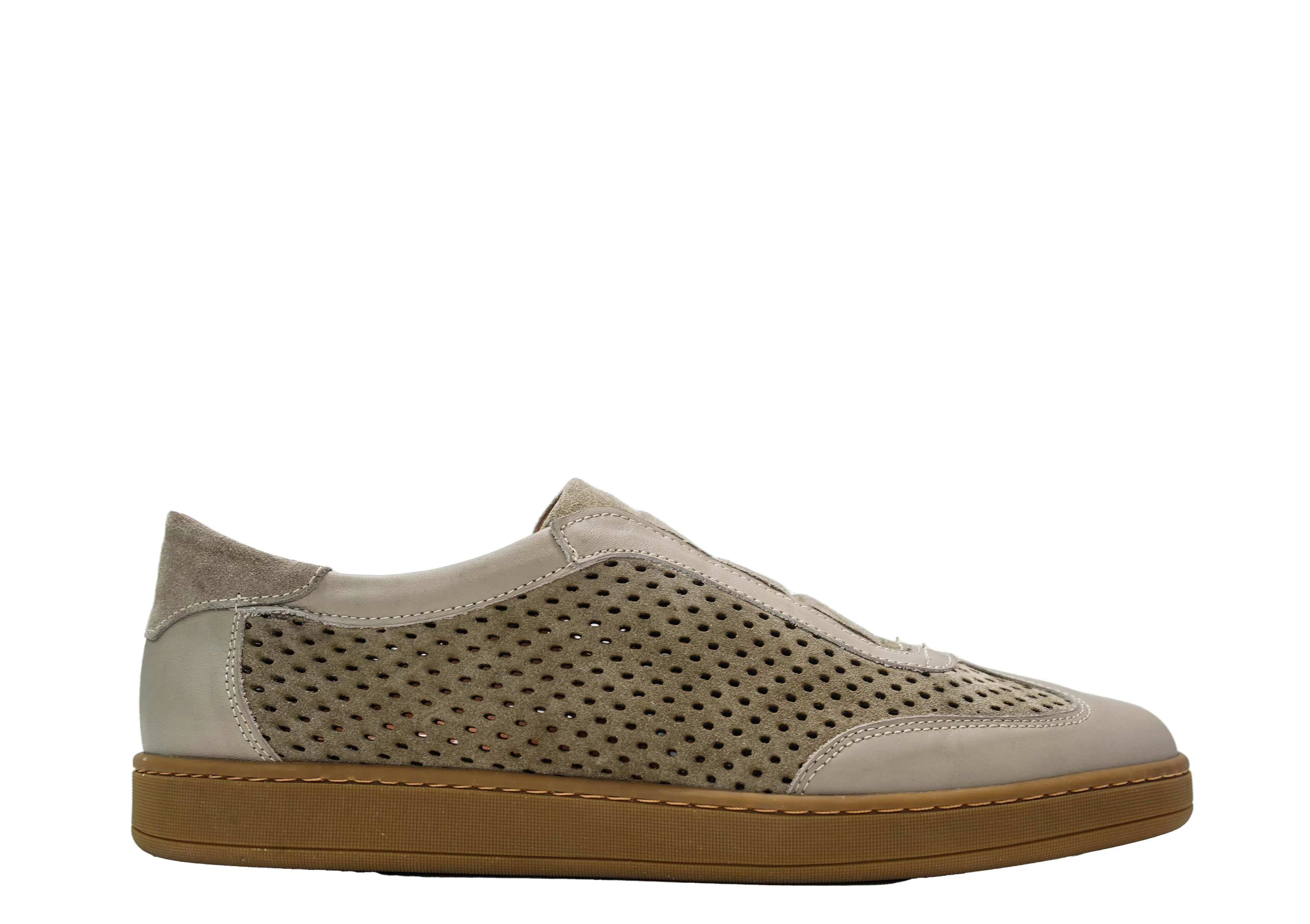 Roberto Serpentini Men's Taupe Suede Slip On M57130