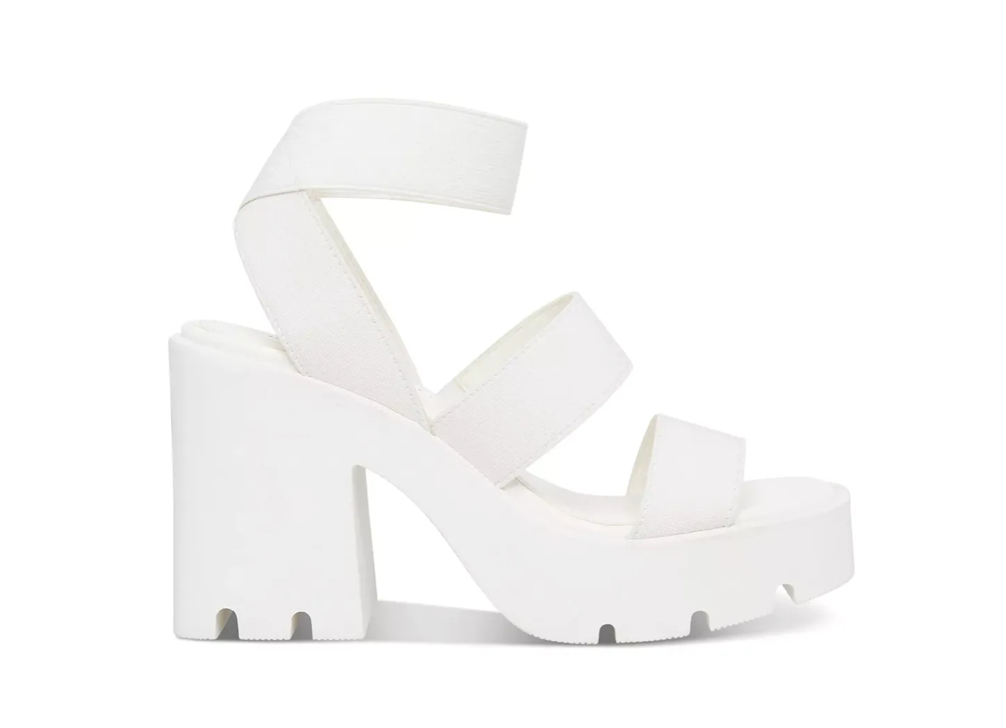 Round Toe Strappy Lug Platform Sandals