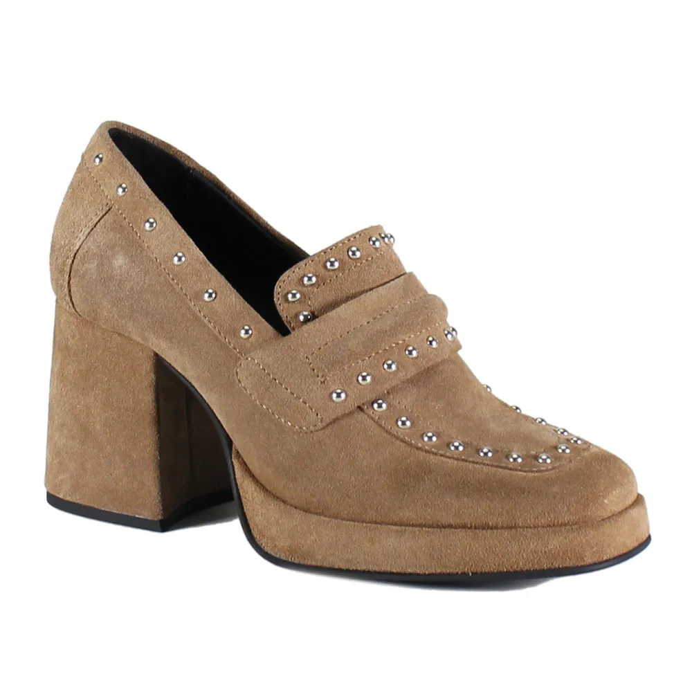 Song Notes Heeled Studded Loafers