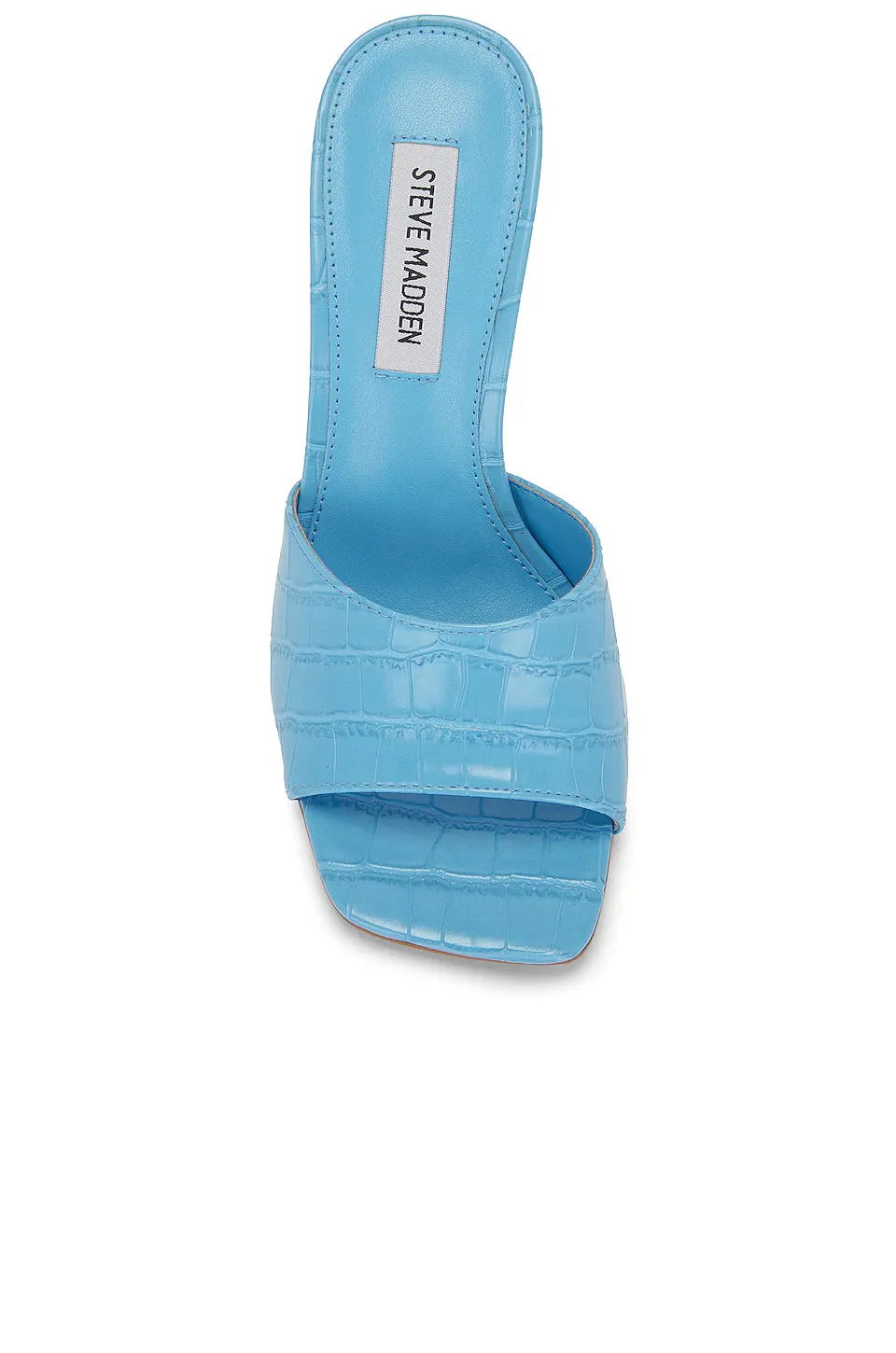 Steve Madden Signal Mules Heels - Blue Croco