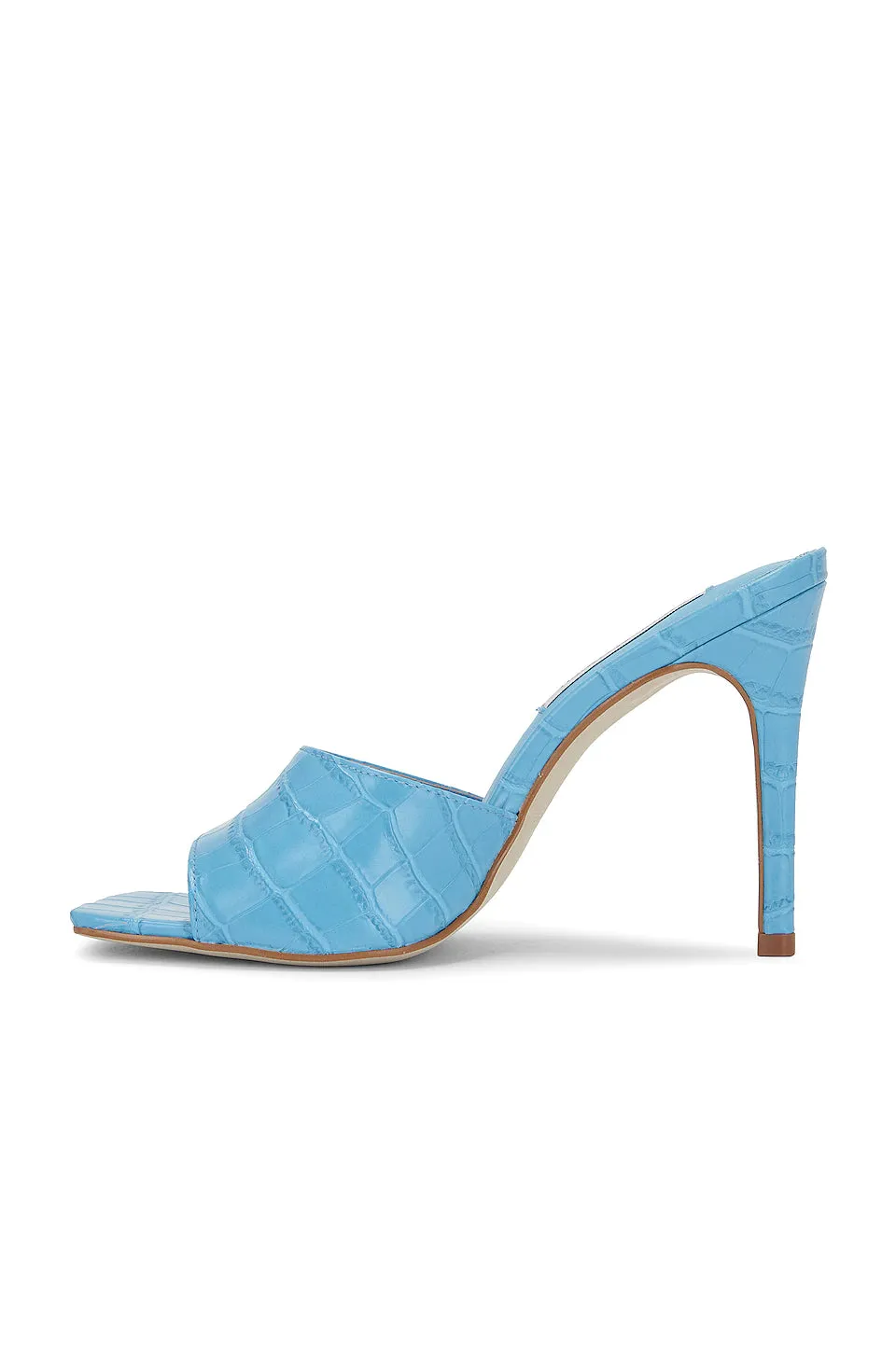 Steve Madden Signal Mules Heels - Blue Croco