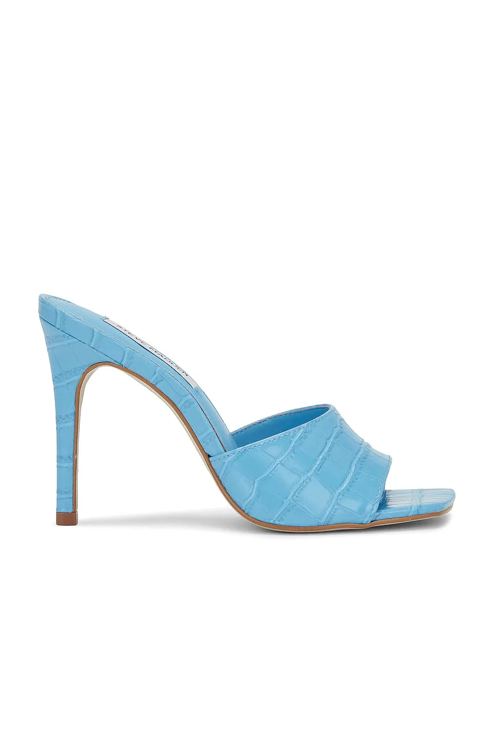 Steve Madden Signal Mules Heels - Blue Croco