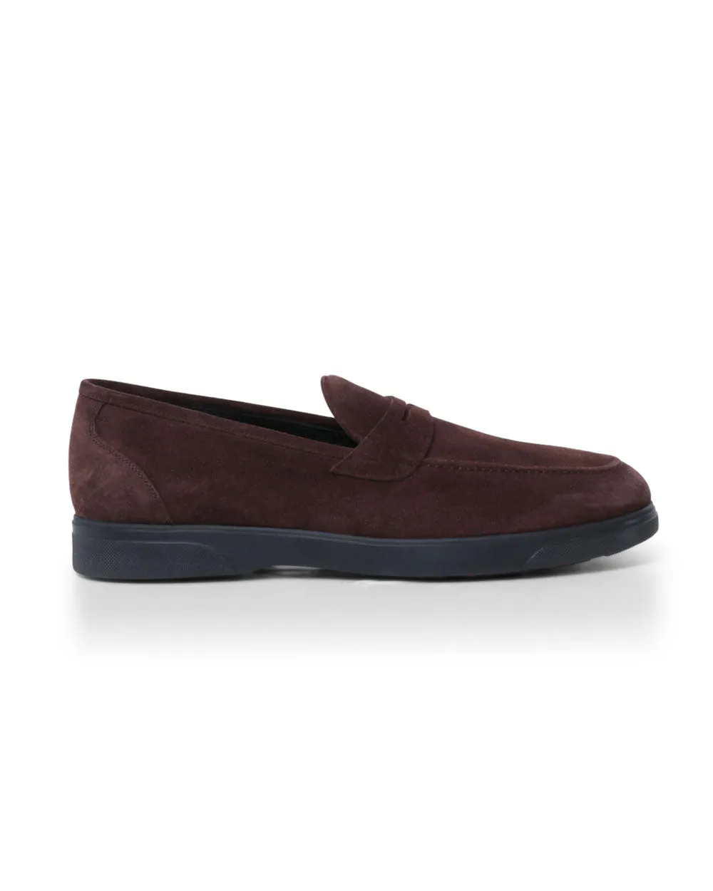 Suede Casual Loafer in Dark Chocolate