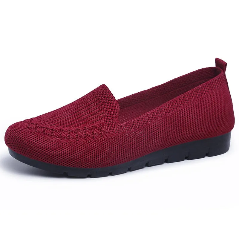 Summer Mesh Breathable Flat Casual Women Shoes