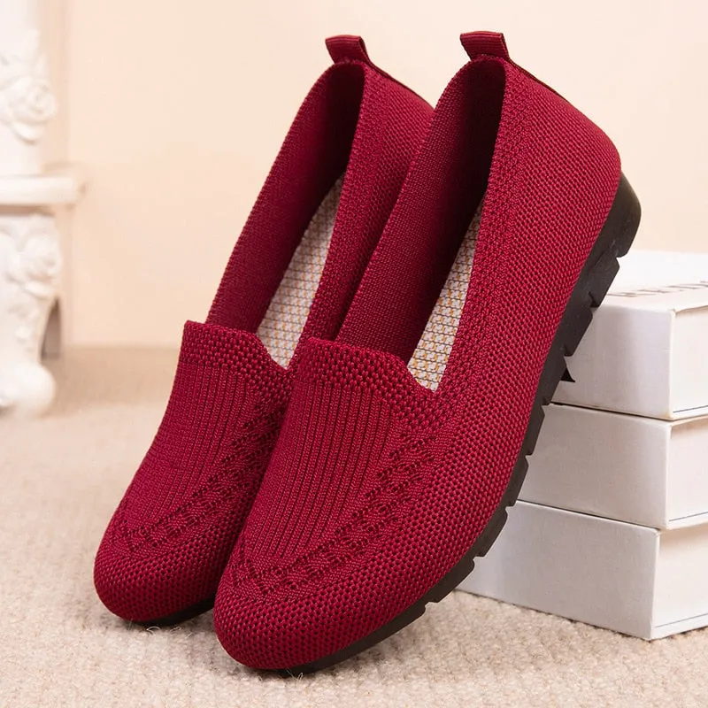 Summer Mesh Breathable Flat Casual Women Shoes