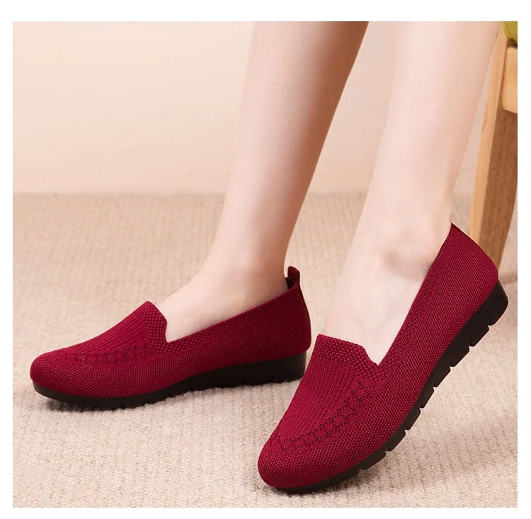 Summer Mesh Breathable Flat Casual Women Shoes