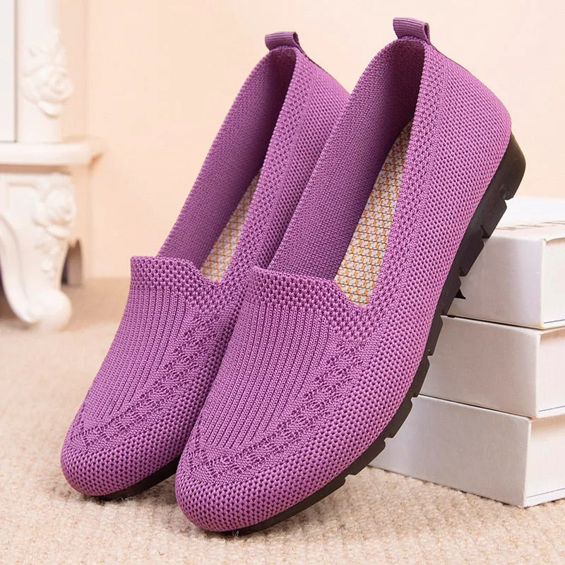 Summer Mesh Breathable Flat Casual Women Shoes