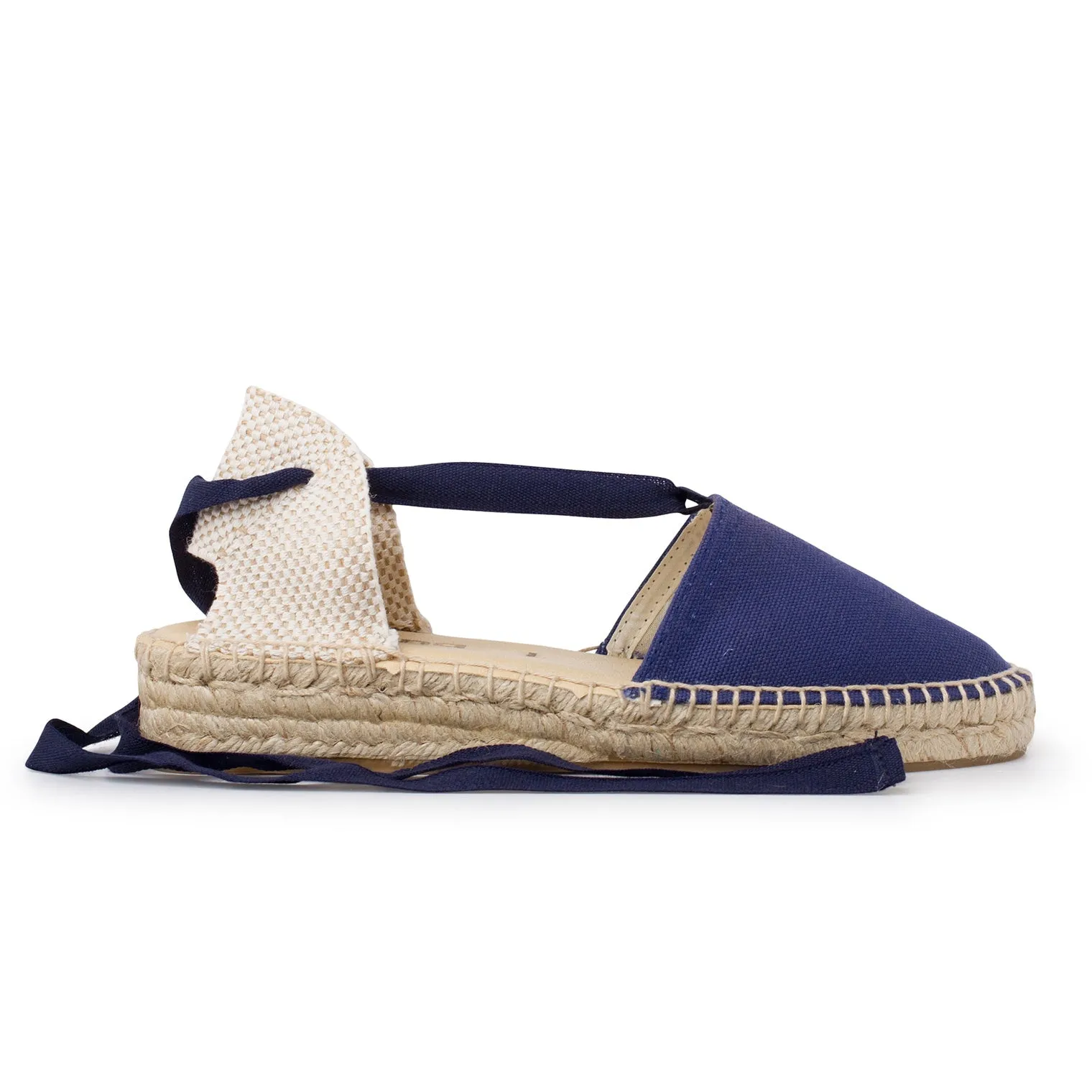 Tamarita Eco Canvas Vegan Espadrille Wedges - Navy