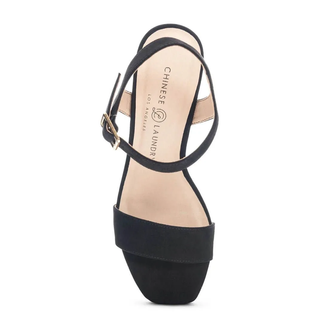 The Alanah Platform Sandal: Open Toe Strap Chunky Heels