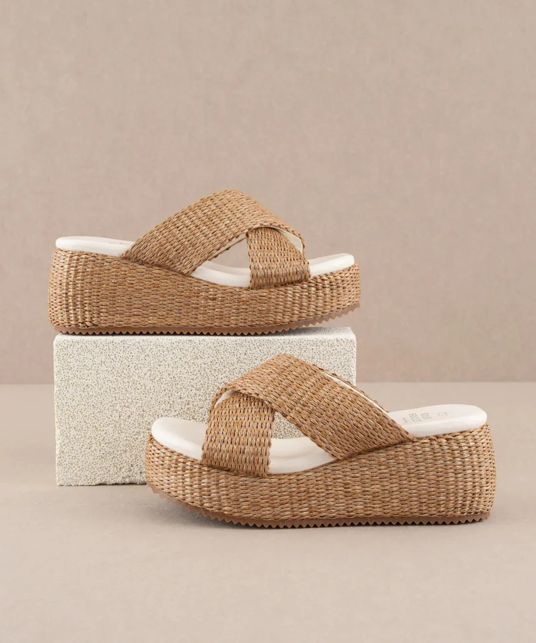 The Fresno Raffia Platform Sandal