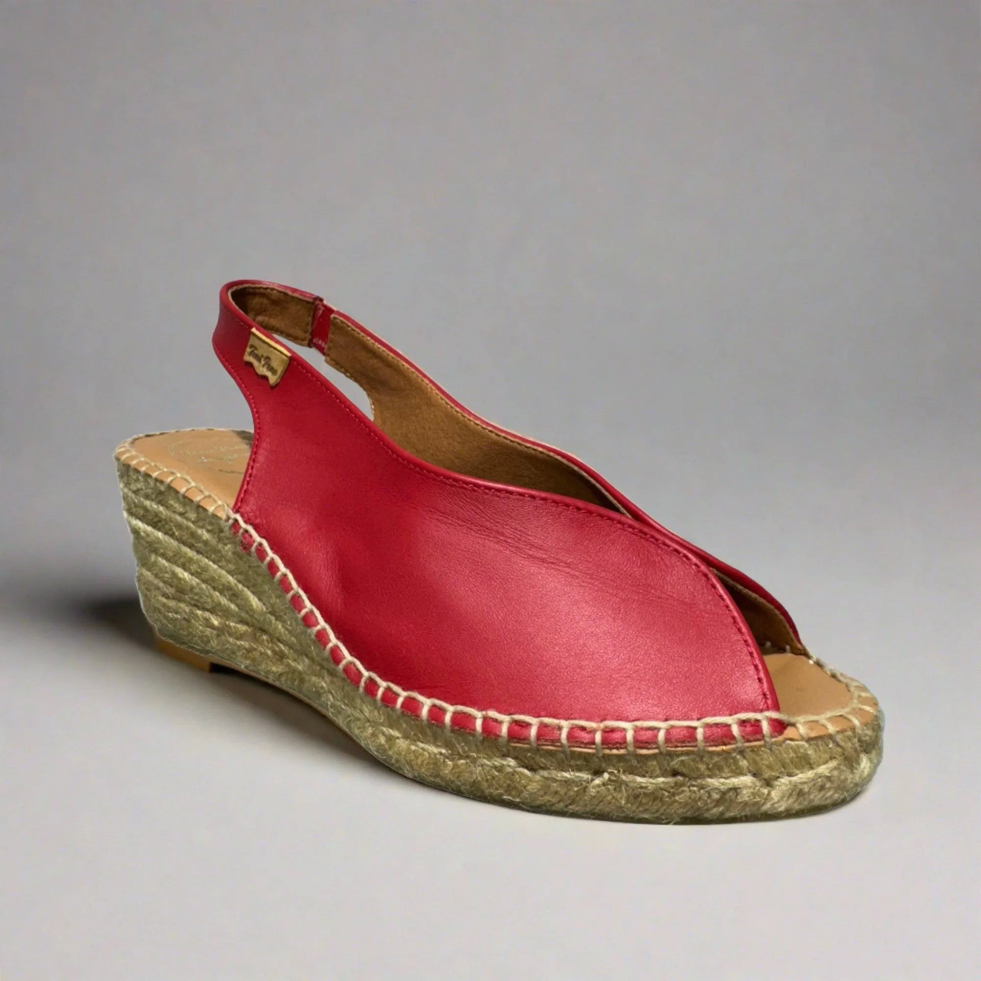 Toni Pons Laila-P Ladies Spanish Red Leather Sandals