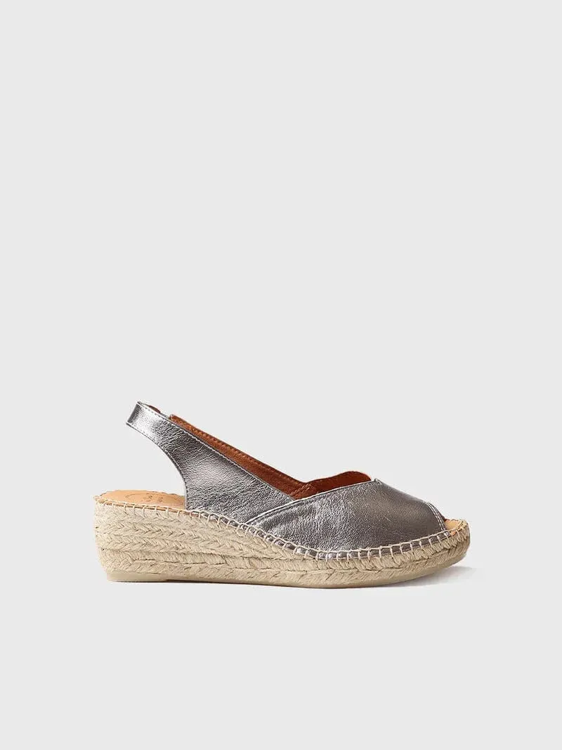 Toni Pons Women's Bernia-P Espadrille Wedges- Steel