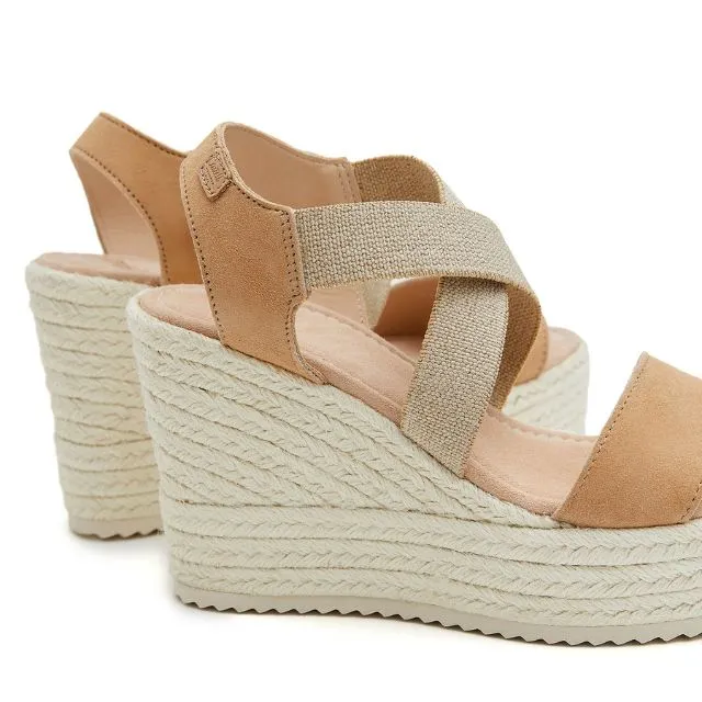 Wedges | Tan Suede Cross Over (Padded)