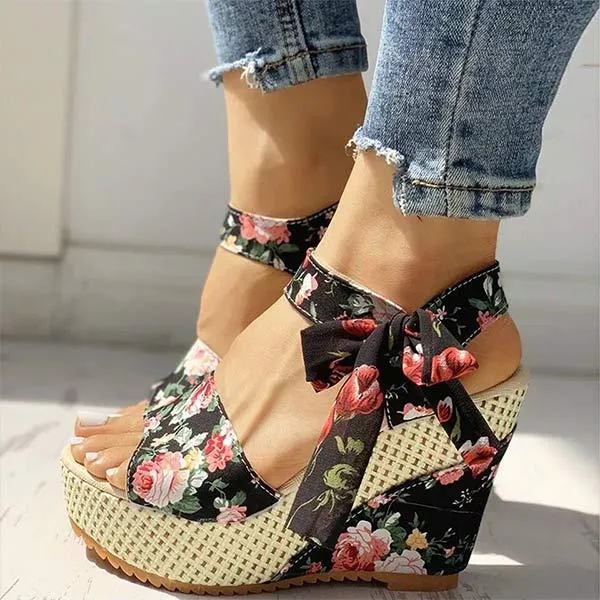 Women'S Wedge Fish Mouth Strap Platform Platform Sandals 59327385C